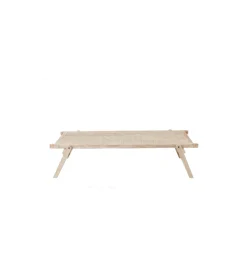 Stolik kawowy z drewna z recyklingu PONTE 180 cm bielony