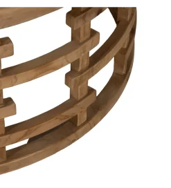 Stolik kawowy ZEGAR 80 cm drewno jodła