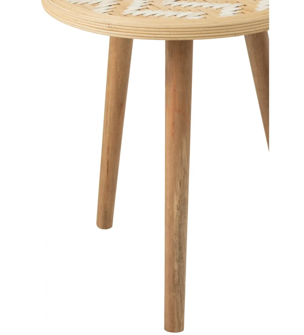 Stolik kawowy ZIGZAK set 3 rattan