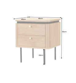 Stolik nocny ATELIER 55 cm kolor dębu