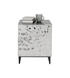 Stolik nocny CARINO 50 cm srebrna