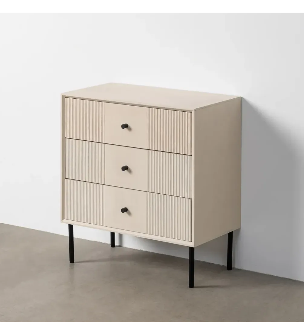 Stolik nocny ENTARADA 61 cm kremowy