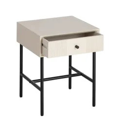 Stolik nocny ENTARADA 40 cm kremowy