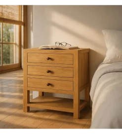 Stolik nocny MEGANY 65 cm drewno mindi