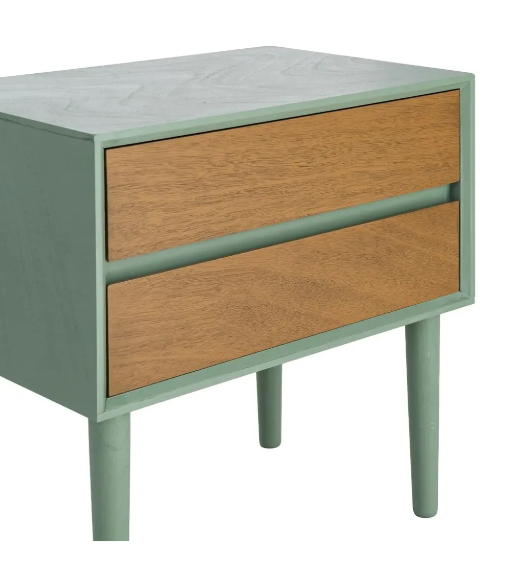 Stolik nocny MESTARONY 50 cm zielony naturalny