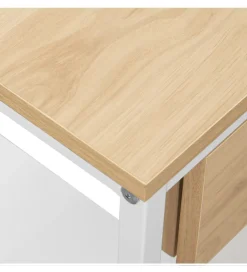 Stolik nocny PRETRUSIA 50 cm naturalny biały