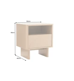 Stolik nocny SAVOY 50 cm kolor trawertynu