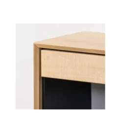 Stolik nocny SINTRA 70 cm drewno kauczuk naturalna