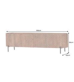 Stolik pod TV ADLON 160 cm drewno mango wzór 3D