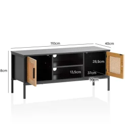 Stolik pod TV Ambert 110 cm czarny