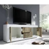 Stolik pod TV BASIC 210 cm biała z dodatkiem koloru klon Pero