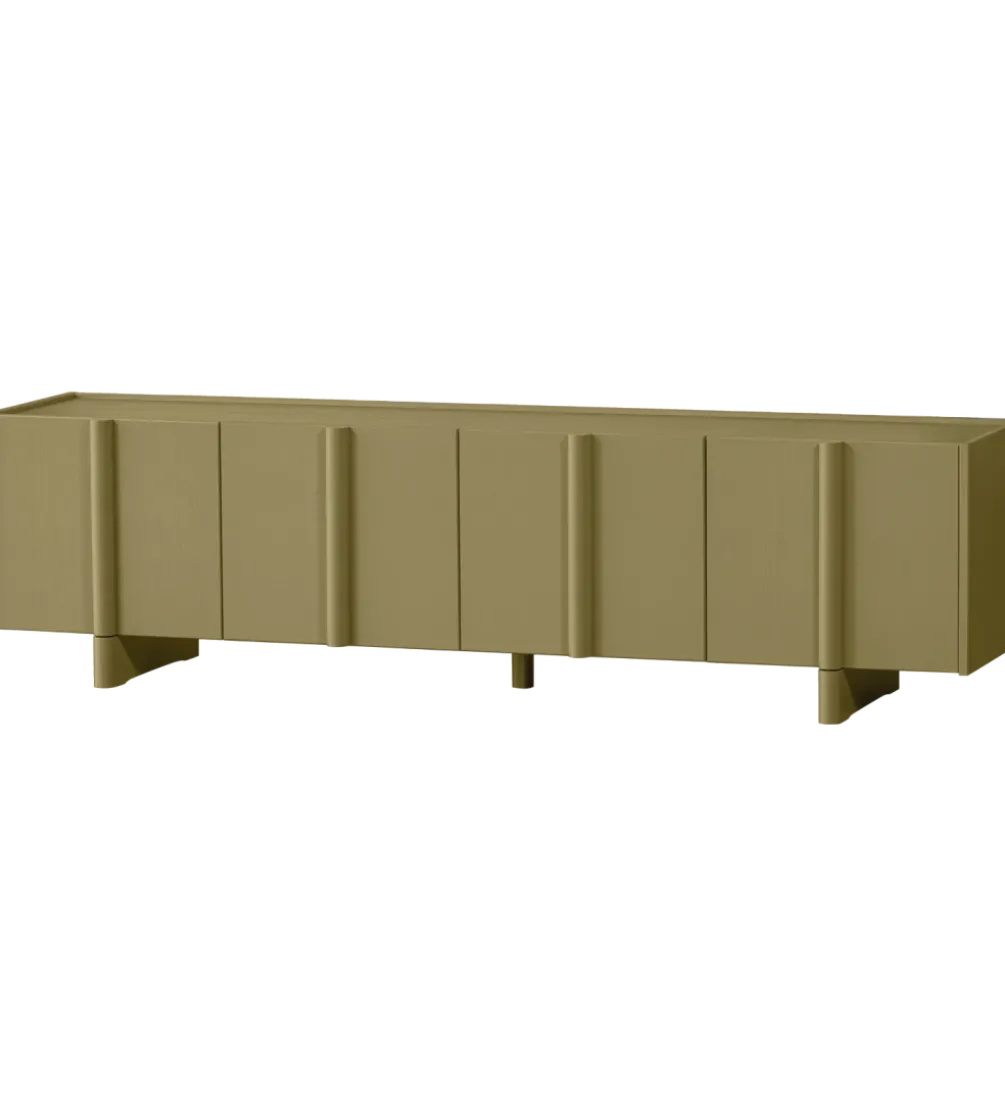 Stolik pod TV BASU 200 cm drewno sosny moss