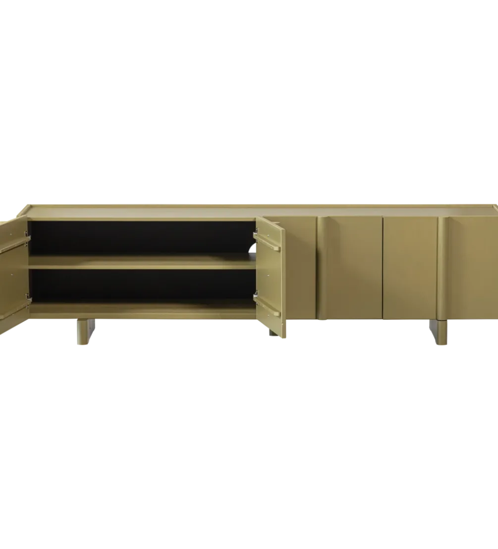 Stolik pod TV BASU 200 cm drewno sosny moss