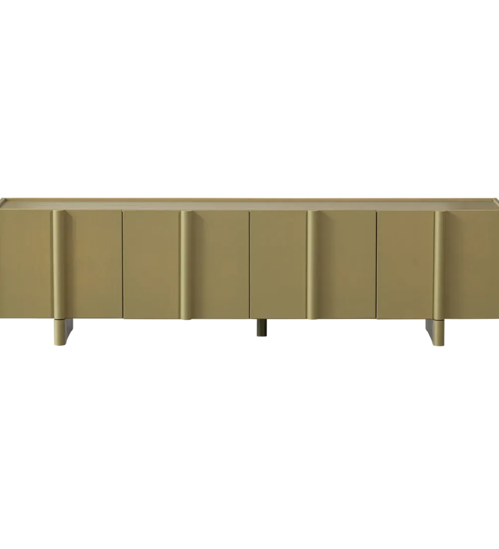 Stolik pod TV BASU 200 cm drewno sosny moss