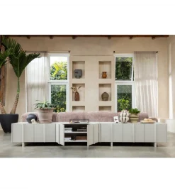 Stolik pod TV BASU 152 cm drewno sosny dust