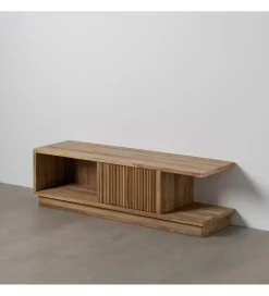 Stolik pod TV BELLAMONTE 135 cm drewno teak