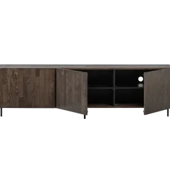 Stolik pod TV BONO 180 cm drewno jesion ciemny brązowy