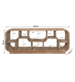Stolik pod TV BRIX MORGAN 130 cm drewno mango naturalna