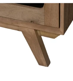 Stolik pod TV BURNIE drewno mango