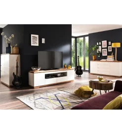 Stolik pod TV CHIARO 200 cm biało kremowa