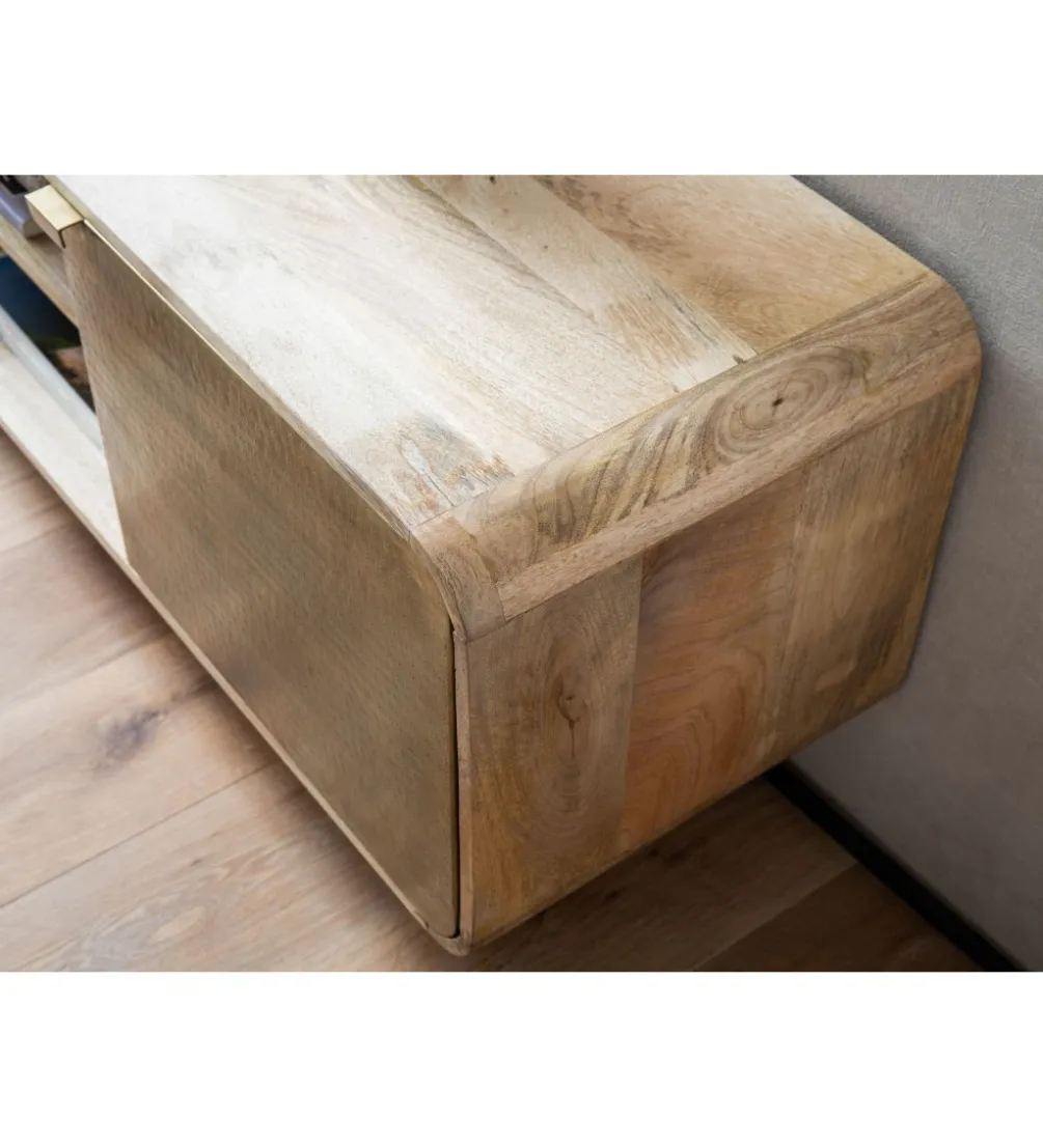 Stolik pod TV CYNTIA 160 cm drewno mango