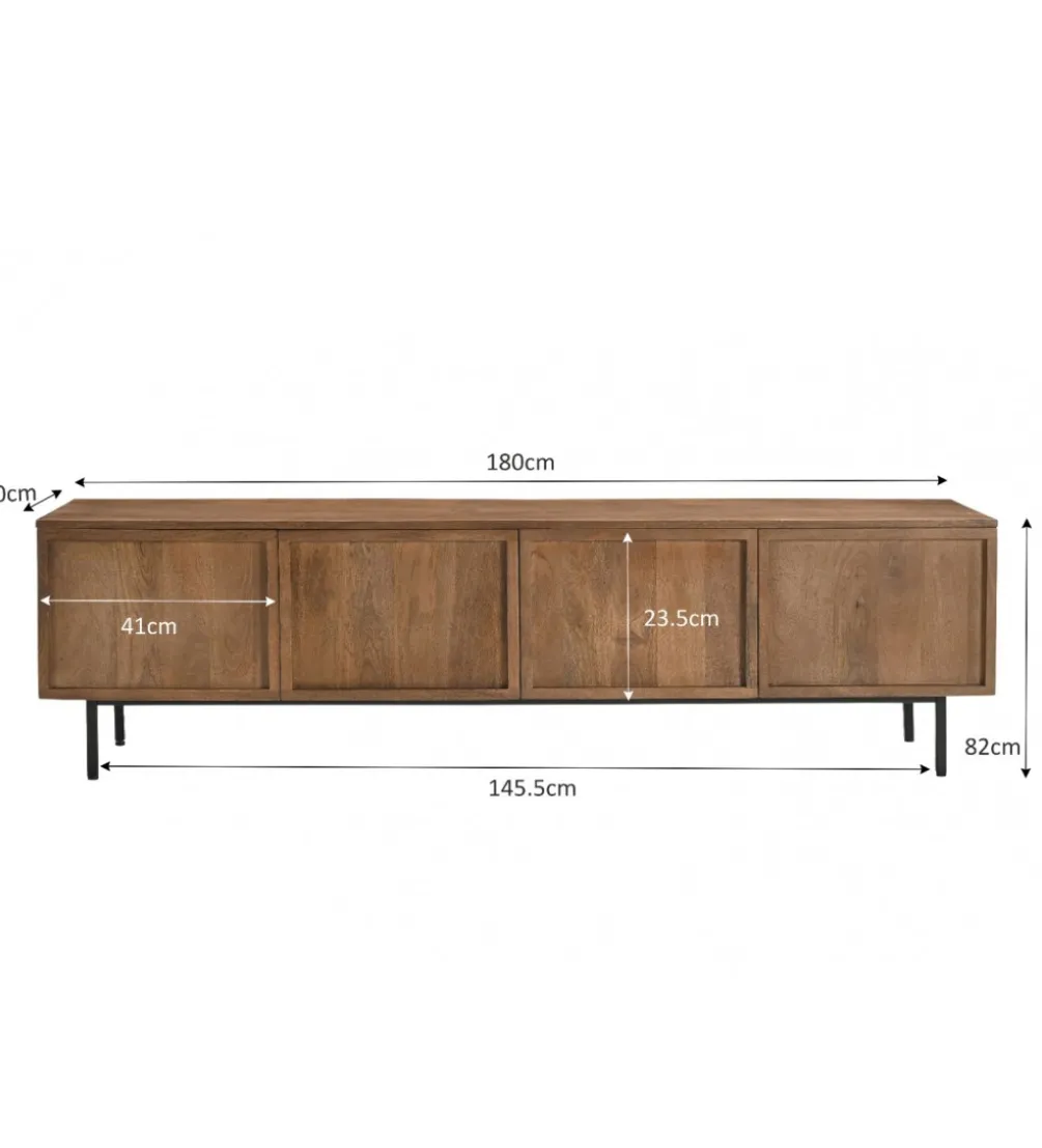 Stolik pod TV ELANI 180 cm drewno mango