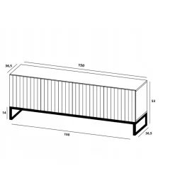 Stolik pod Tv ELPIS 150 cm granatowy
