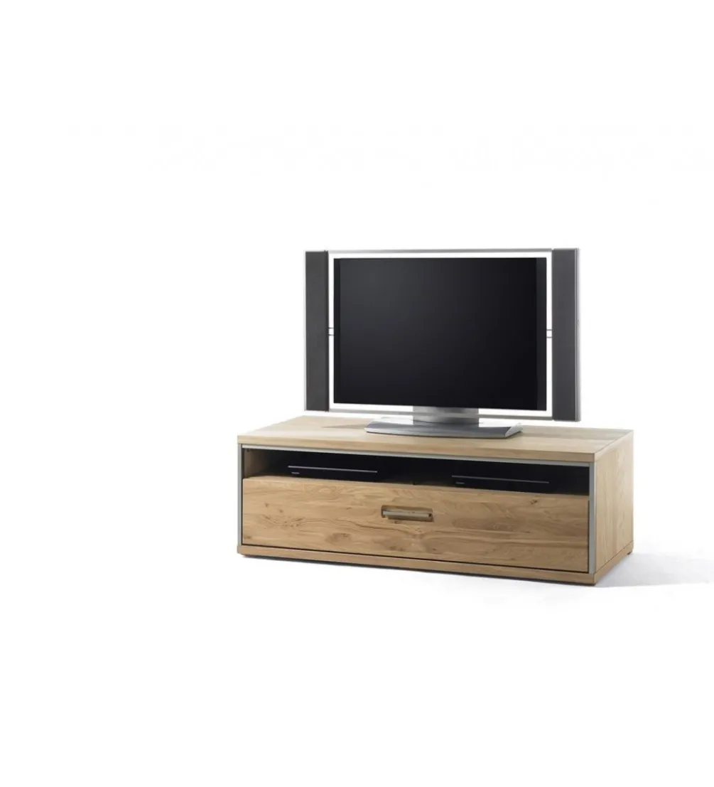 Stolik Pod TV ESPERO 124 Cm Dąb Sękaty Olejowany W Kolorze Bianco