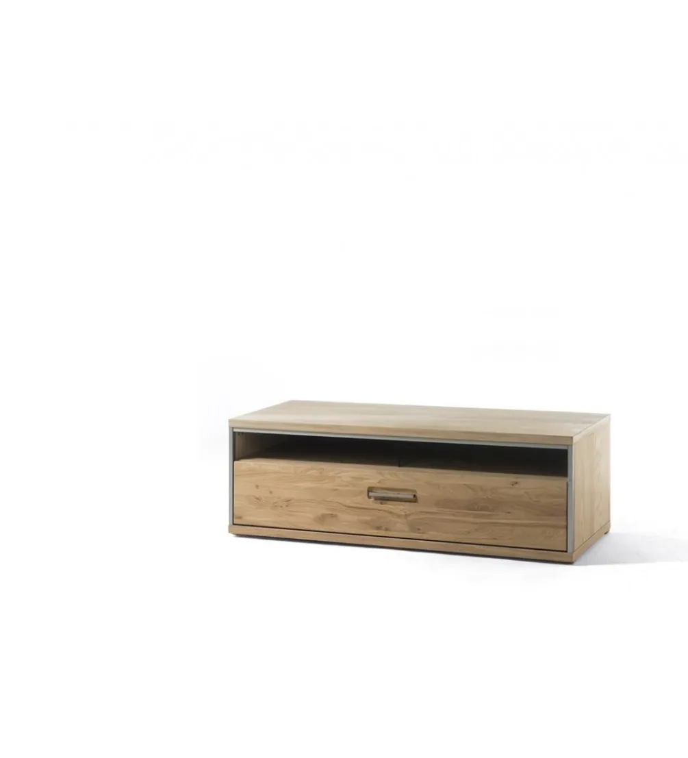 Stolik Pod TV ESPERO 124 Cm Dąb Sękaty Olejowany W Kolorze Bianco