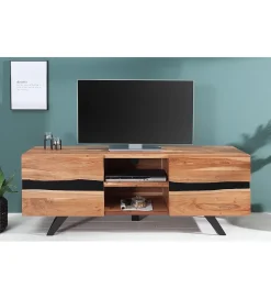 Stolik pod TV EUFRAT Amazonas 160 cm drewno akacja