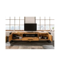 Stolik pod TV FACTORY Thor 200 cm drewno sosna