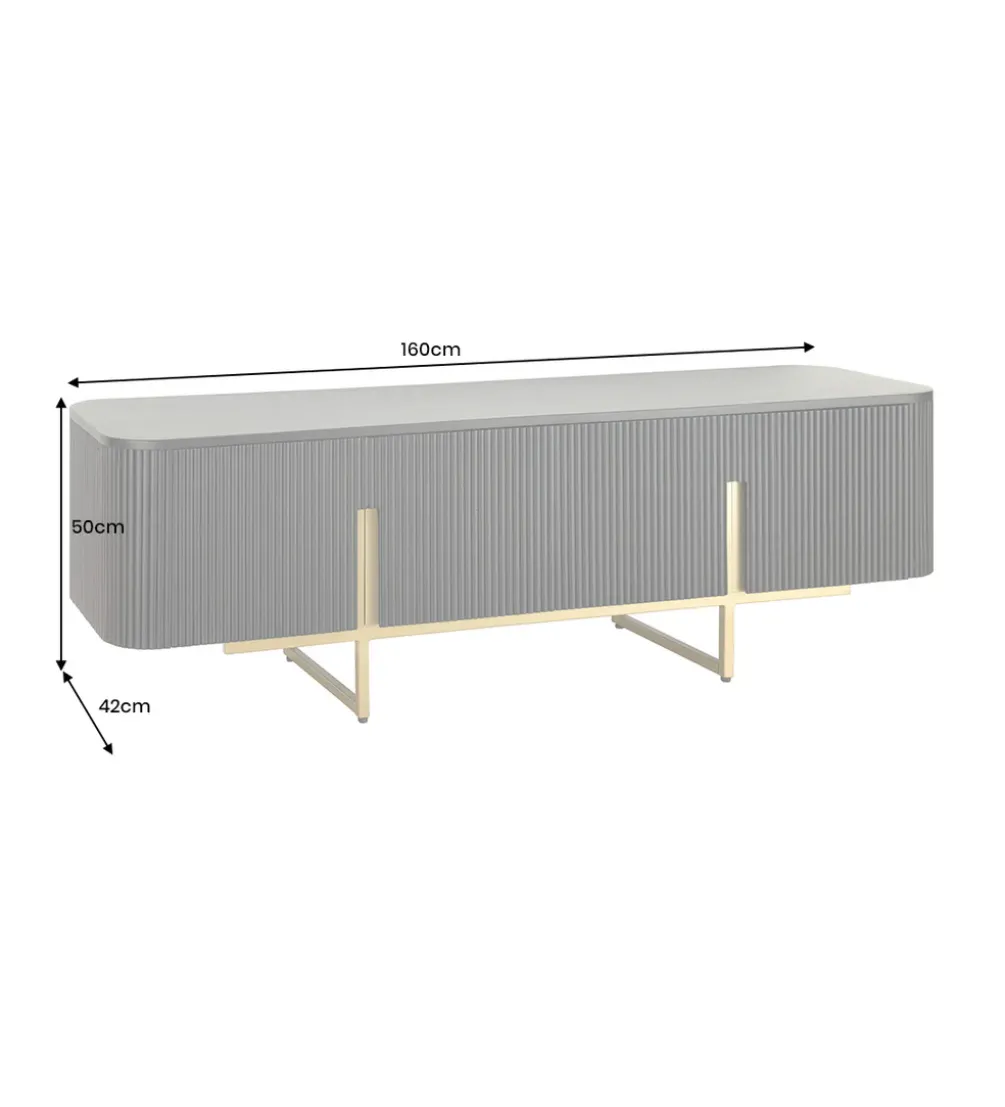 Stolik pod TV GATSBY 160 cm drewno mango czarna