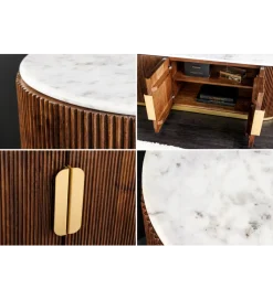 Stolik pod TV GATSBY 170 cm drewno mango brązowy