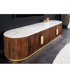 Stolik pod TV GATSBY 170 cm drewno mango brązowy