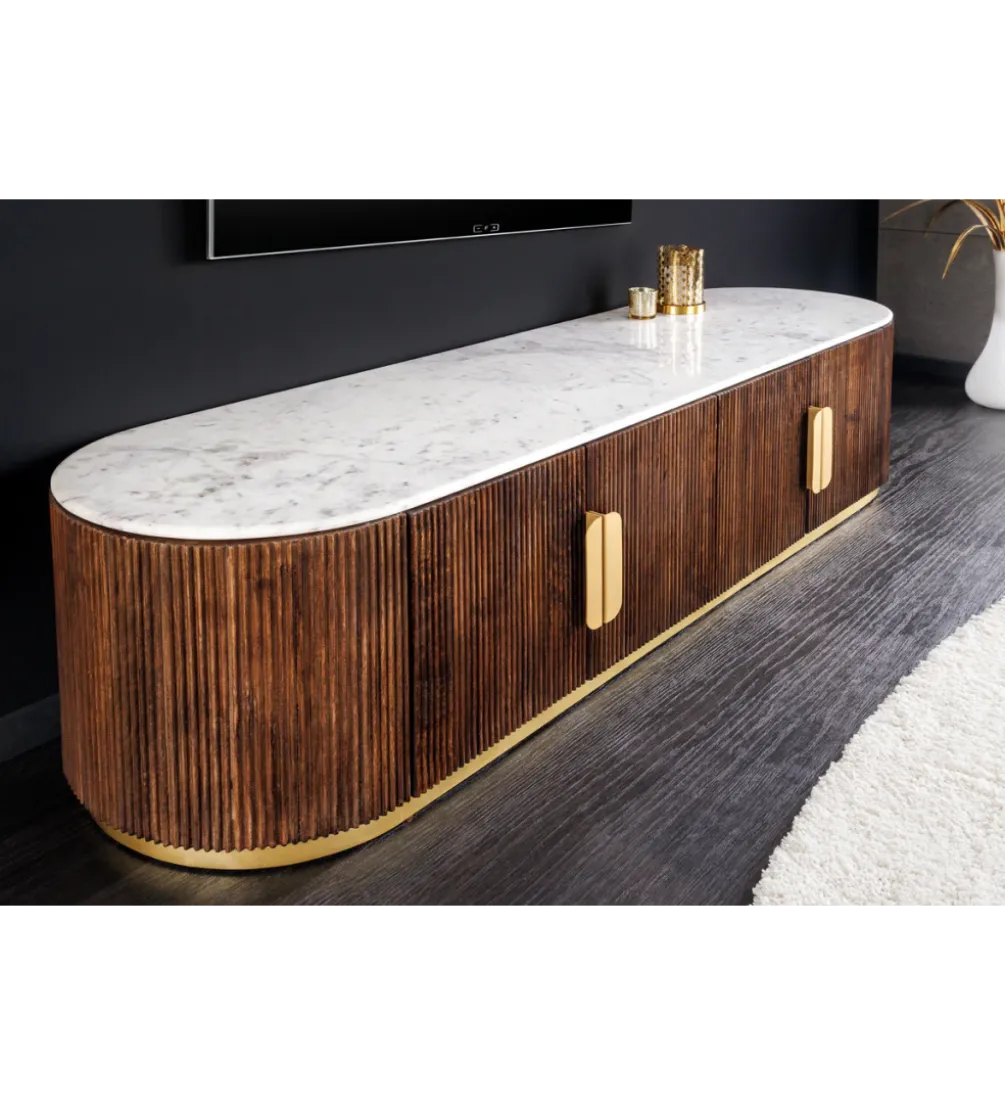 Stolik pod TV GATSBY 170 cm drewno mango brązowy