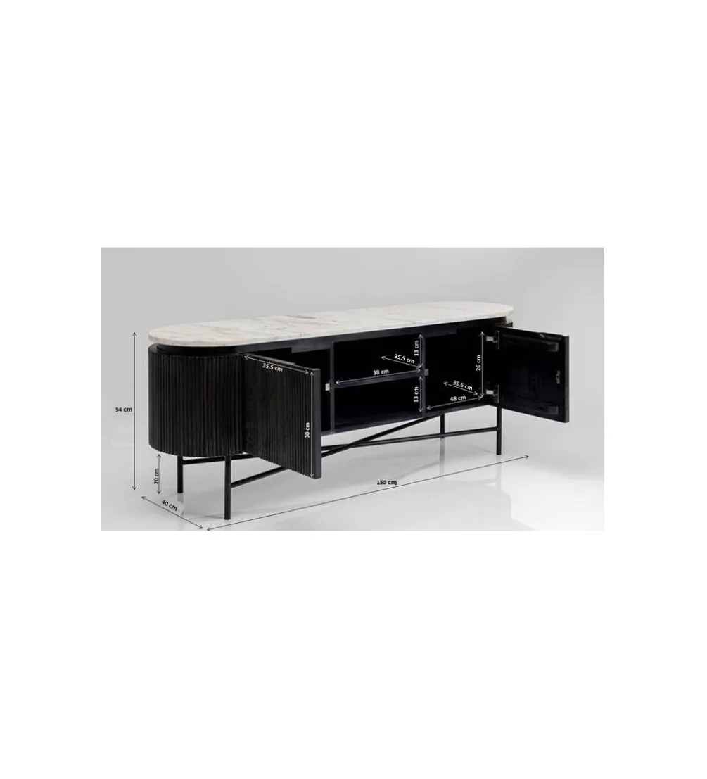 Stolik pod TV Glenn 150 cm antracytowy