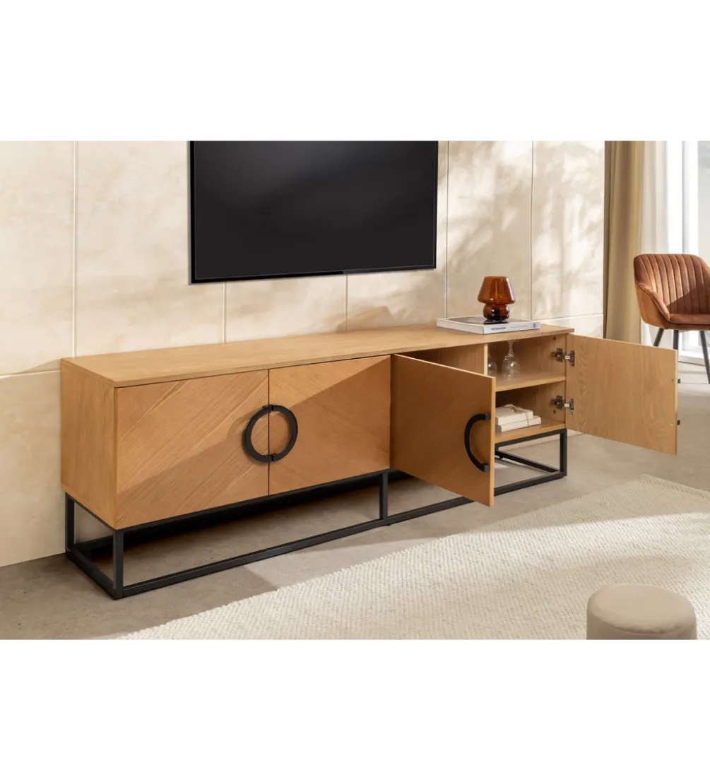 Stolik pod TV GRANDEZZA 180 cm kolor drewna dębu