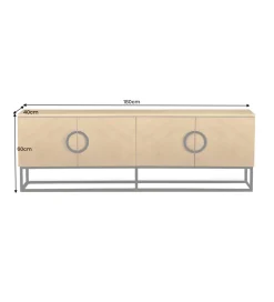 Stolik pod TV GRANDEZZA 180 cm kolor drewna dębu