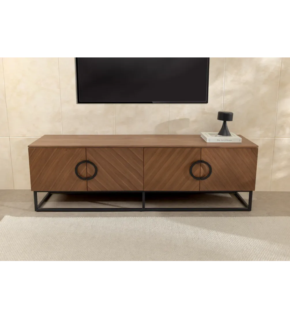 Stolik pod TV GRANDEZZA 180 cm kolor drewno orzecha