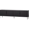 Stolik pod TV GUNNAR 200 cm czarny mat