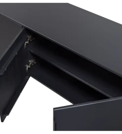 Stolik pod TV GUNNAR 200 cm czarny mat