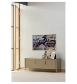 Stolik pod TV GUNNAR 154 cm drewno sosny szary