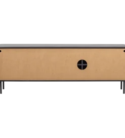 Stolik pod TV GUNNAR 154 cm drewno sosny czarny mat