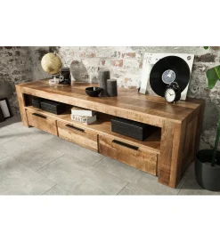 Stolik pod TV Iron Craft 170 cm drewno mango