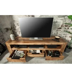 Stolik pod TV Iron Craft 170 cm drewno mango