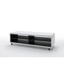 Stolik pod TV JEFF II 120cm biało czarny