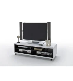 Stolik pod TV JEFF II 120cm biało czarny