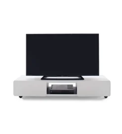 Stolik pod TV JEFF III 140 cm biało czarny