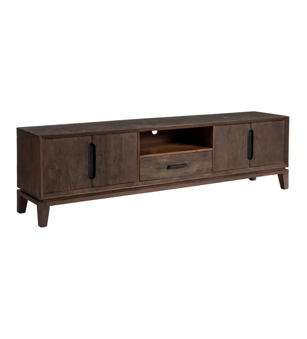 Stolik pod TV KILIAN 200 cm drewno mango brązowa