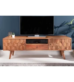 Stolik pod TV Komodo Mystic Living 140 cm drewno akacja
